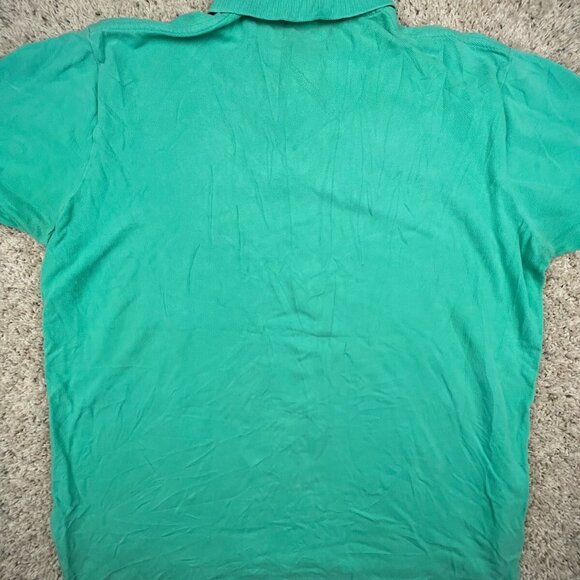 Polo Ralph Lauren Cotton Short Sleeve Polo Shirt w Pony Adult Size Large Green - Picture 9 of 11